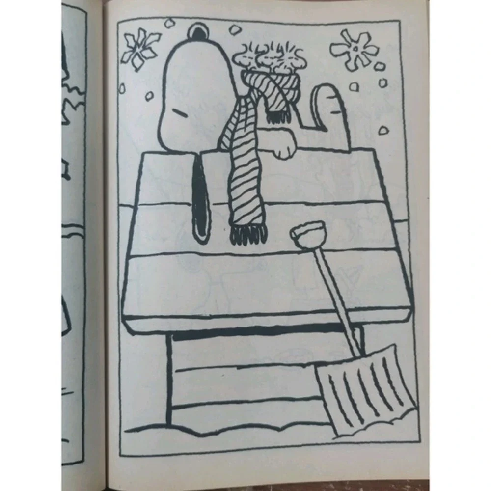 SNOOPY & FRIENDS COLORING BOOK GIANT‎ GOLDEN BOOK 3143 SCHULZ 1987 PEANUTS.